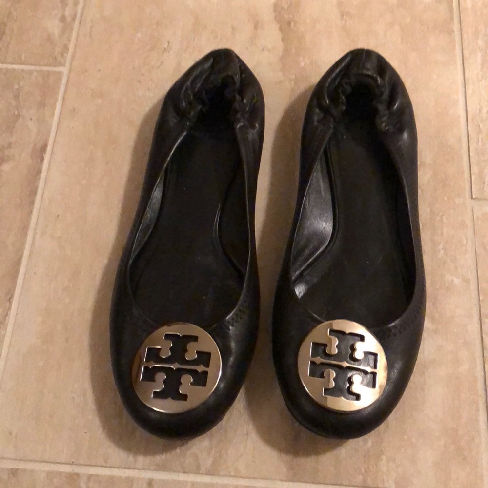 Tori Burch black flats sz10